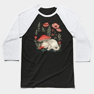 The Cottagecore Aesthetic Cat's Rural Charm Baseball T-Shirt